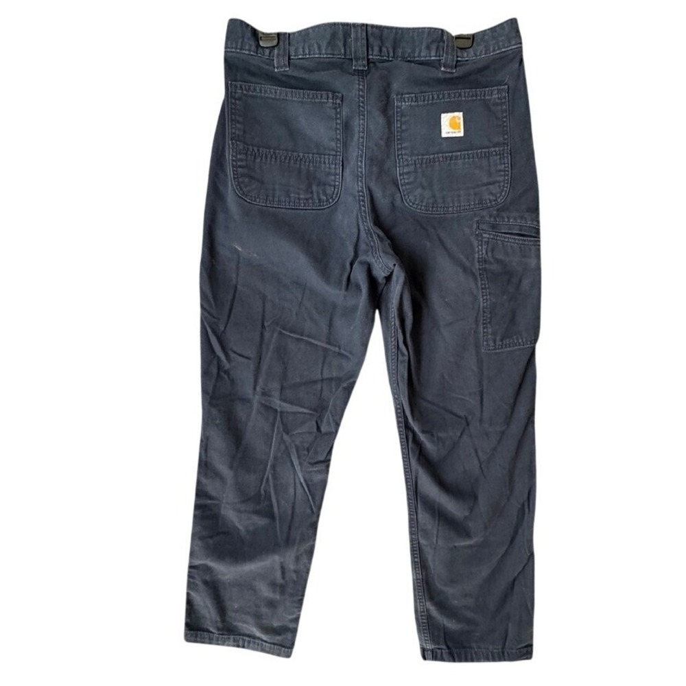 Carhartt Carpenter‎ Pants Mens 34x32 Blue Distressed Workwear Utility